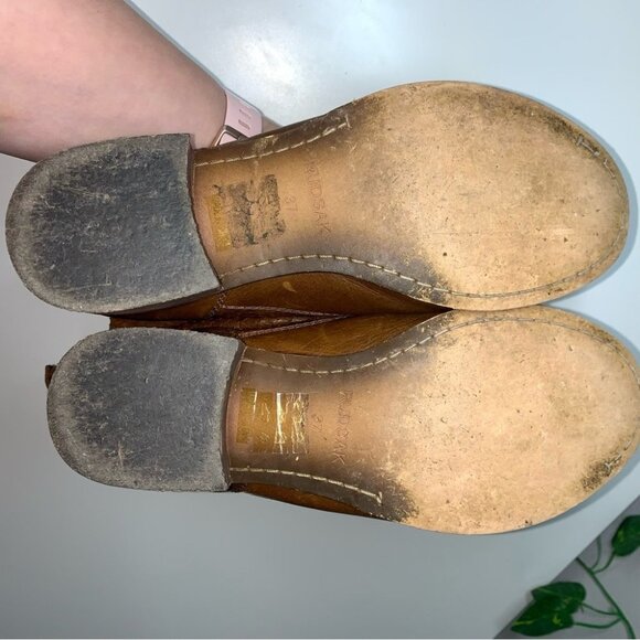 Rudsak Vintage Soft Leather Boots Combat Booties Brown Tan Size 37 EU - Picture 9 of 10